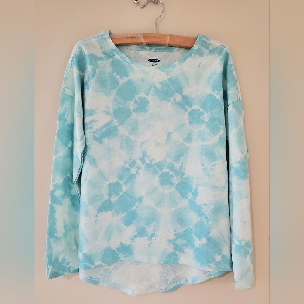 Old Navy Kids Tie-Dye Long Sleeve Tee - Light Blue